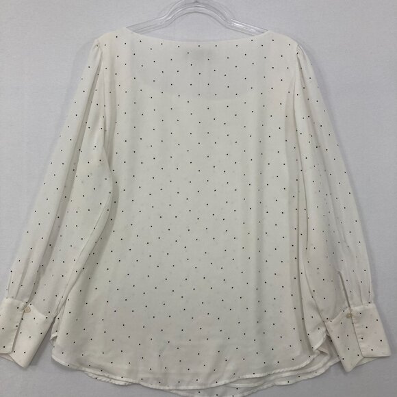 Elegant White Polka Dot Blouse - Picture 9 of 10